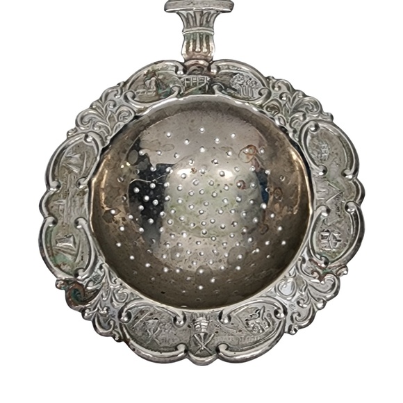 Dutch Articulated Windmill 800 Silver Tea Strainer #16025 - Picture 5 of 10